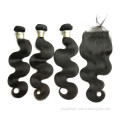 Best Quality 8A Human Virgin One Donor Hair Brazilian Hair With Closure